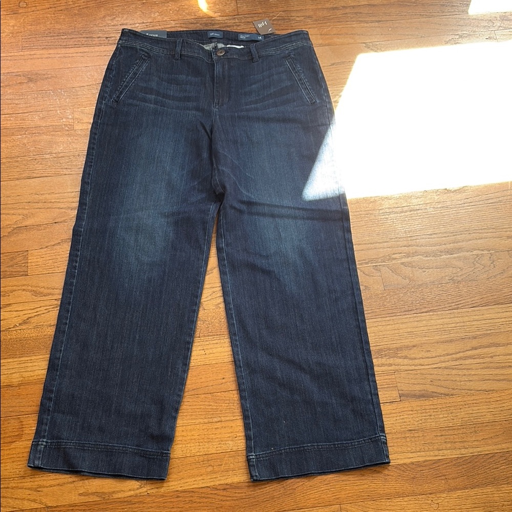 J. Jill Blue Flare Wide Leg Jeans